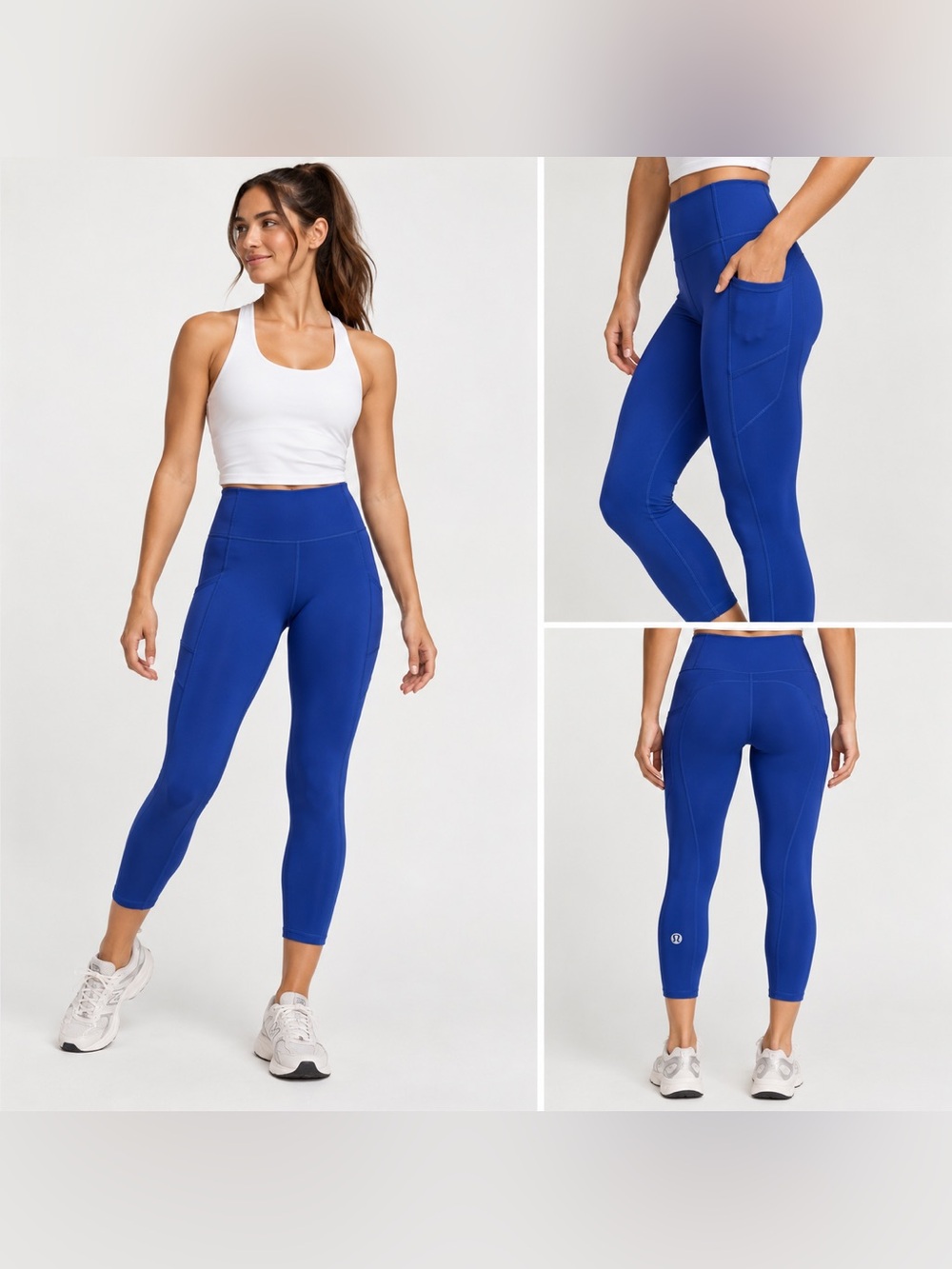 Lululemon Fast and Free High-Rise Crop Symphony Blue Size 6